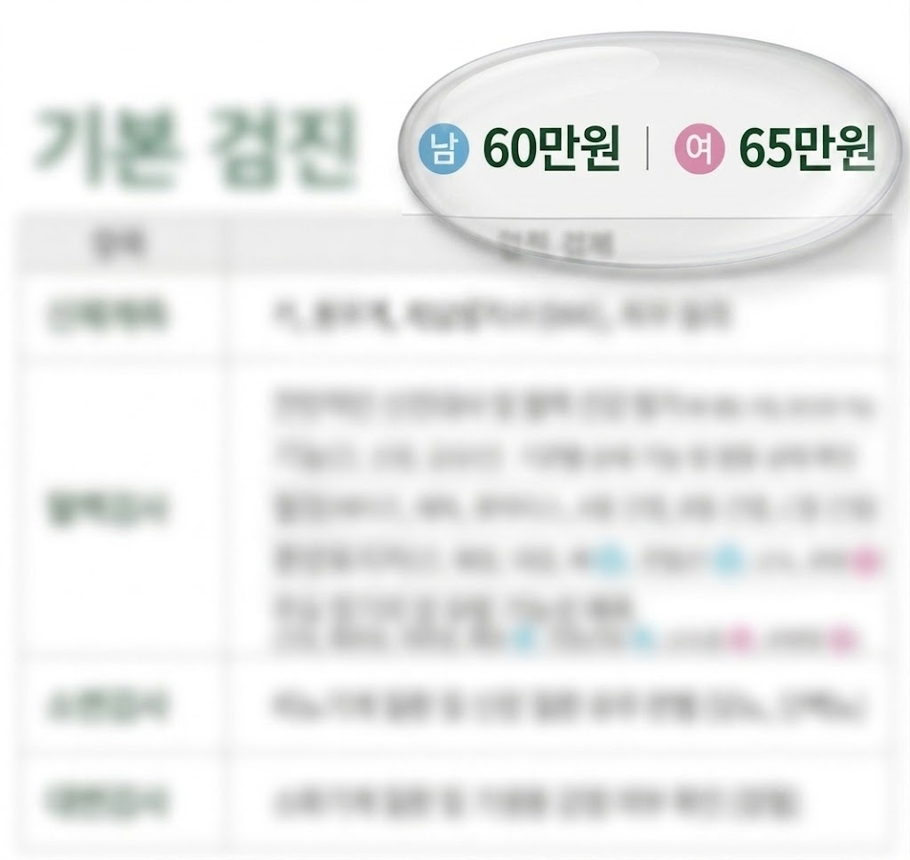 Korean Basic Checkup Table